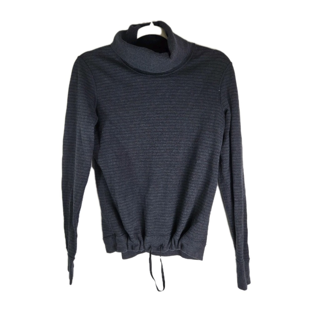 Lululemon Reversible Turtle Neck Grey‎ With Black stripes Size 8/10?